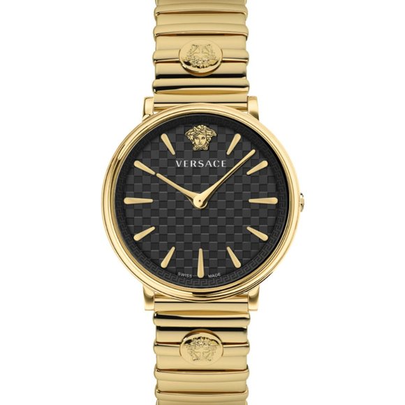 Versace Ladies V-Circle Golden Watch! New!